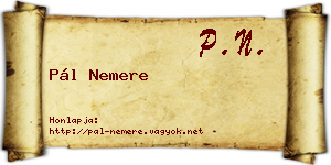 Pál Nemere névjegykártya